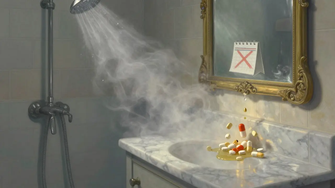 Por qué no debes guardar medicamentos en el baño